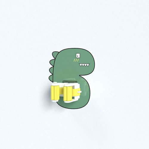 Mop rack punch-free mop clip mop hook bathroom rack artifact wall hanging storage load-bearing cartoon kitchen