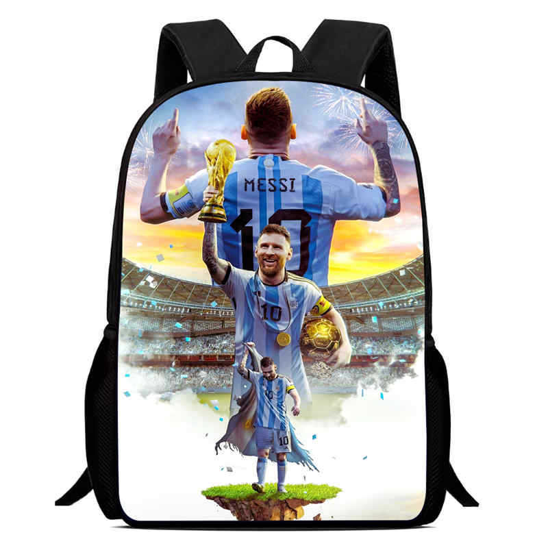 Amazon crossover nueva mochila con estampado periférico de futbolista mochila escolar para estudiantes mochila para niños