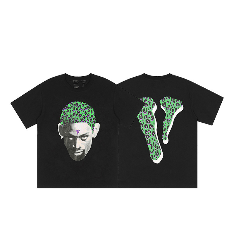 外単VLONE FOG潮牌大v字母Logo桜半袖スケッチ刺繍唇印落書きプリントtシャツ|undefined