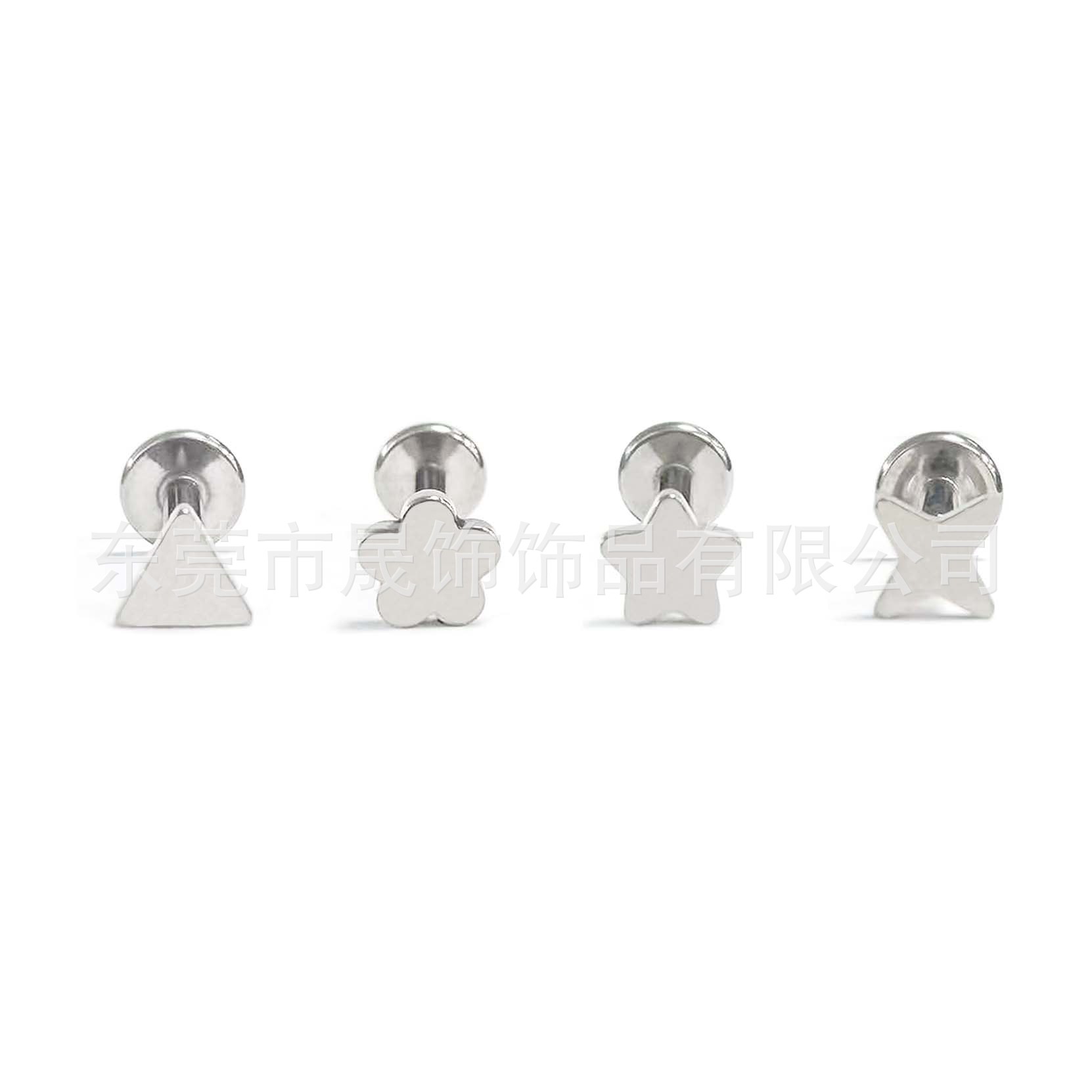 F136 Titanium Star 三角梅 Flower Ear Stud Labret Stud Helix Cartilage Stud G23 Implant Grade Titanium 人体 Piercing Jewelry Accessories 头