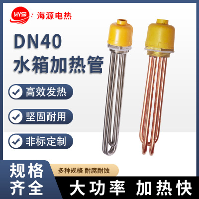 六角法兰不锈钢DN40水箱加热管1.5寸M47紫铜锅炉加热棒220V380V
