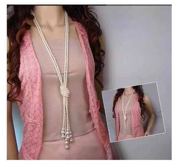 Double layer chain glass beads good texture 150g