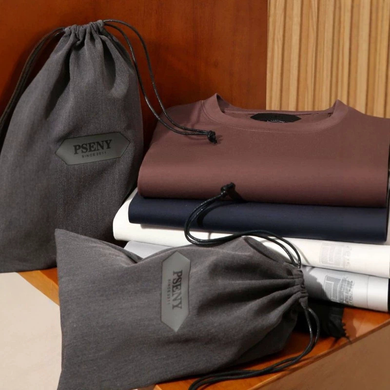 Light Luxury Old Money Style! 120-Count Mulberry Silk and Tencel Blend! Summer Men's High-End Elegant and Comfortable Short-Sleeve T-Shirt Trend Light Luxury Old Money Style! 120-Count Mulberry Silk and Tencel Blend! Summer Men's High-End Elegant and Comfortable Short-Sleeve T-Shirt Trend