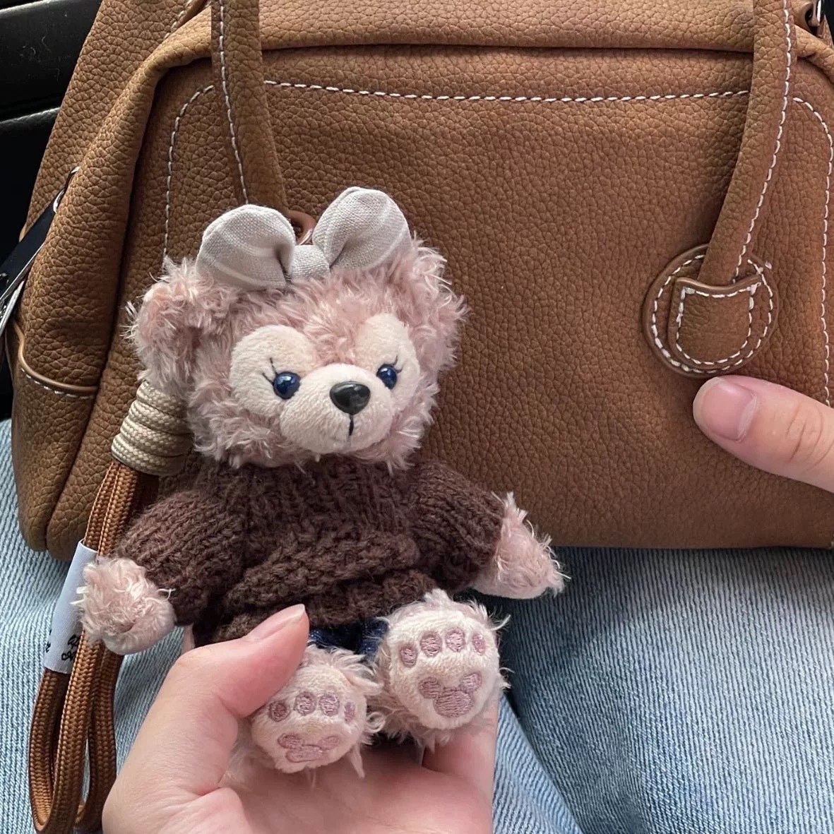 Nuevo Shirley May brownie correa pantalones bolsos colgantes lindos muñecas de peluche osos muñecos colgantes llaveros