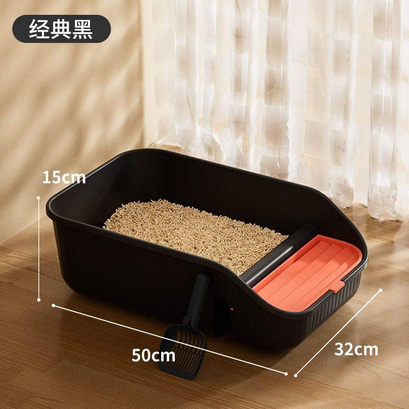 Lavabo de arena para gatos de gran tamaño semi-cerrado anti-sacar inodoro para gatos extragrande caja de arena para gatos abierta suministros para mascotas al por mayor