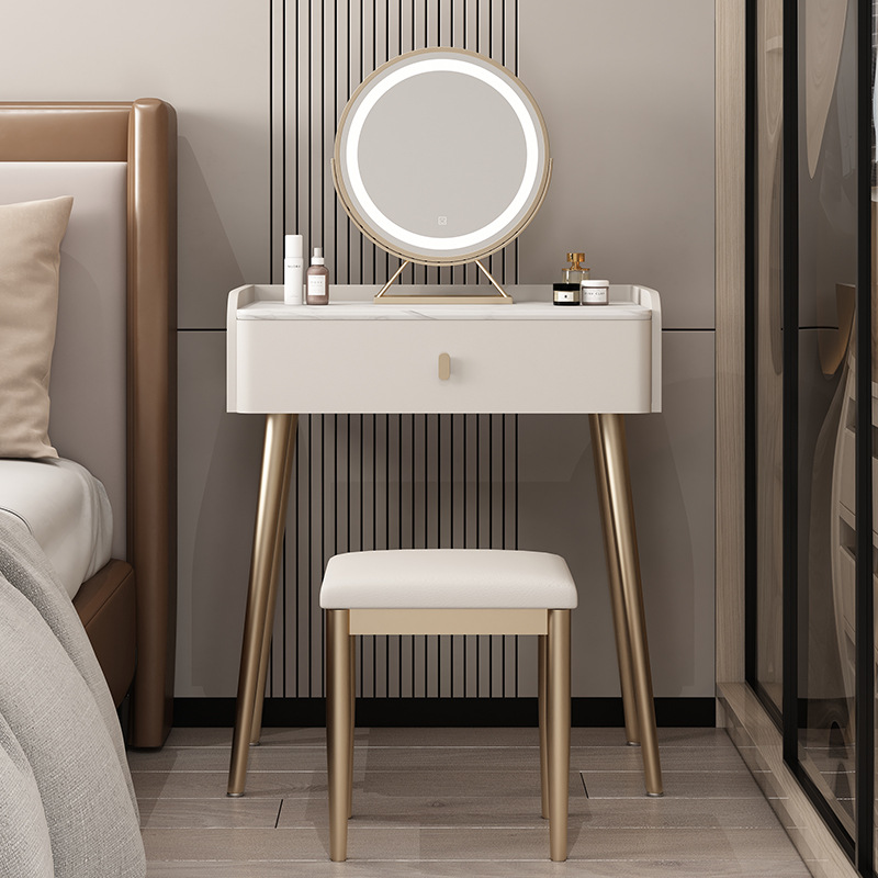 Espejo elegante beige de oro de madera sólida del blanco los 60CM con tres colores