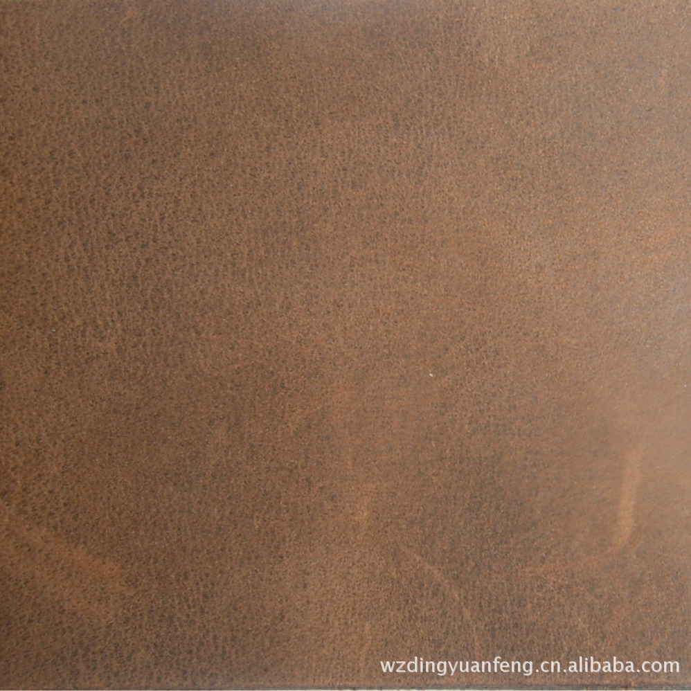 特价现货黄擦色 头层磨砂复古风格疯马皮