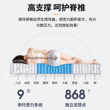 全尺寸希爾頓五星級酒店記憶棉床墊獨立彈簧席夢思靜音海綿床墊