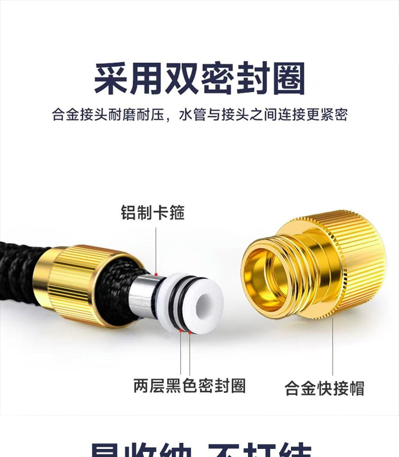 High-Pressure Car Wash Water Gun Hose for Home Use, Durable Retractable Hose for Washing Cars and Cleaning Floors