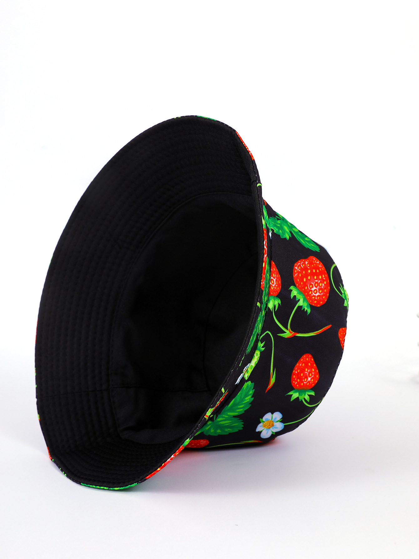 Fresa patrón pescador sombrero femenino primavera y verano nuevo sombrero de sol de doble cara sombrero de la cuenca de la moda europea y americana sombrero para el sol