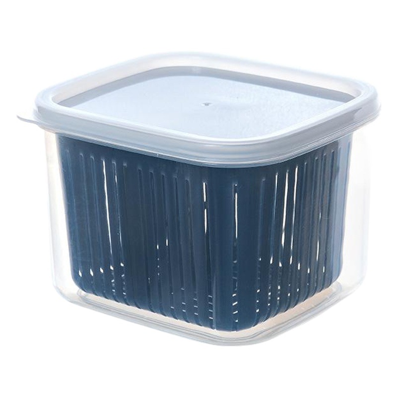 Estilo nórdico rejilla de cebolla fresca caja de mantenimiento refrigerador de cocina Caja Sellada drenaje de cebolla jengibre caja de almacenamiento de ajo con tapa