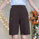 Women's Shorts Summer New Thin High Waist Shorts Breathable Flesh-Covering Slimming Simple All-Match Solid Color Pants