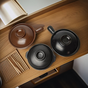 Traditional Old-fashioned Small Casserole Ceramic High Temperature Lithium Porcelain Casserole Open Fire Household Pot Rice Commercial Rice Noodle Chicken Pot