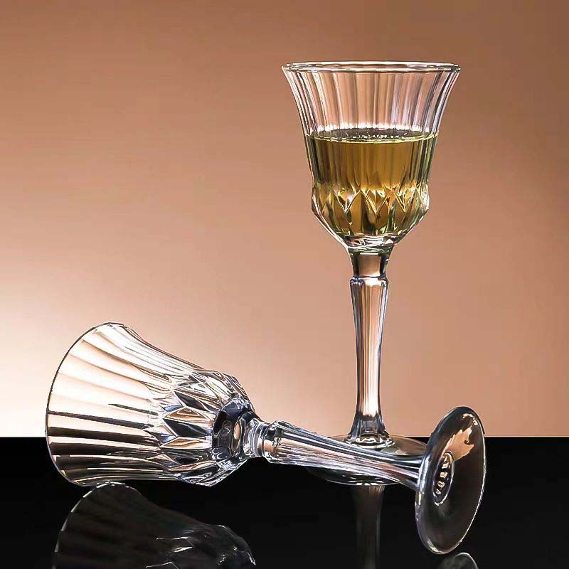 Taza alta de lujo de estilo europeo, copa de vino blanco, copa de cóctel francesa, copa de champán de vino de vidrio para el hogar