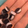 Black and white sliced beads chopped slices Sanzhu agate DIY Old Pearl West Asia Balls Collection AQX9