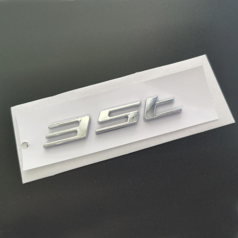 Suitable for Jaguar Car Logo Lettering Xe Xf Xjl F-Pace V6 3.0 V8 5.0 Silver Rear Emblem
