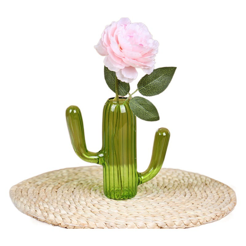 Творческая инопланетная ваза в форме кактуса Декоративная ваза для дома Гостиная Креативная стеклянная ваза для цветов