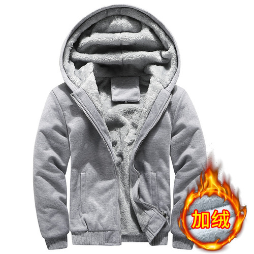 Men's Plus Size Outerwear Winter Fleece Thick Plus Size Fashion Youth Casual Sweatshirt M-6XL