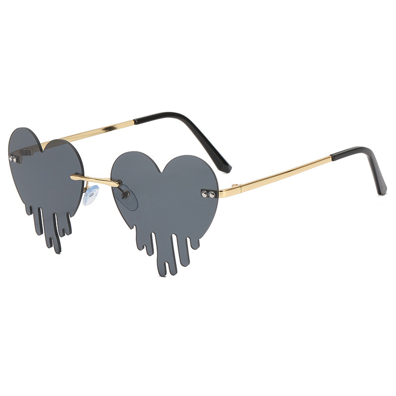 Gafas de sol de fiesta de amor de moda Europa y América derritiendo personalidad amor lágrimas gafas de sol hombres y mujeres tendencia sunglasses