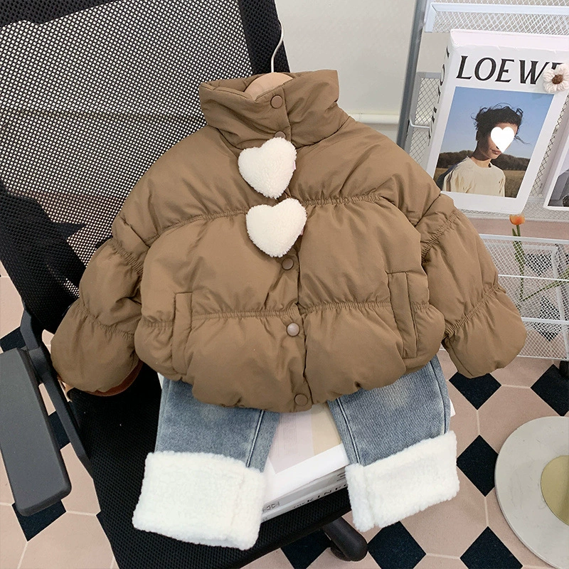 Velvet winter children's down jacket, duck down, increased thickness, western style