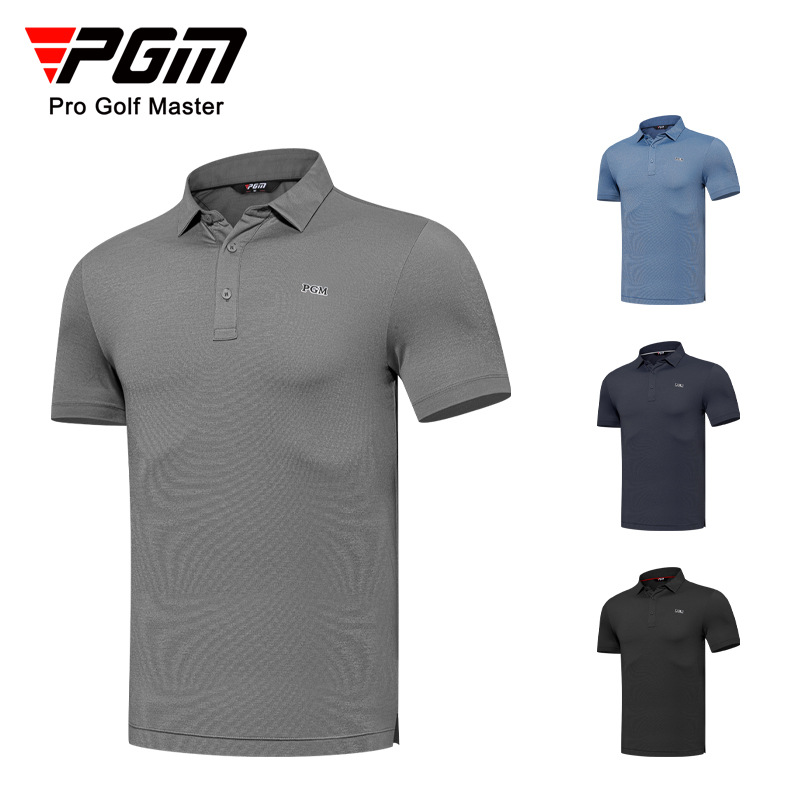 Áo polo nam tay ngắn PGM thể thao golf mùa hè — YF581 màu xám, YF581 màu đen, YF581 màu xanh lam, YF581 màu xanh hải quân