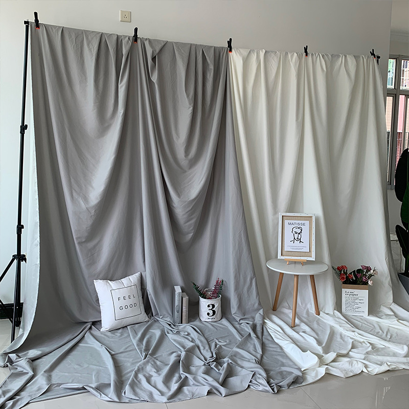 Live Streaming Room Instagram White Photo Backdrop Photography Props Clothing Store Wall Hanging Decoration Curtain Background Board Instagram Style