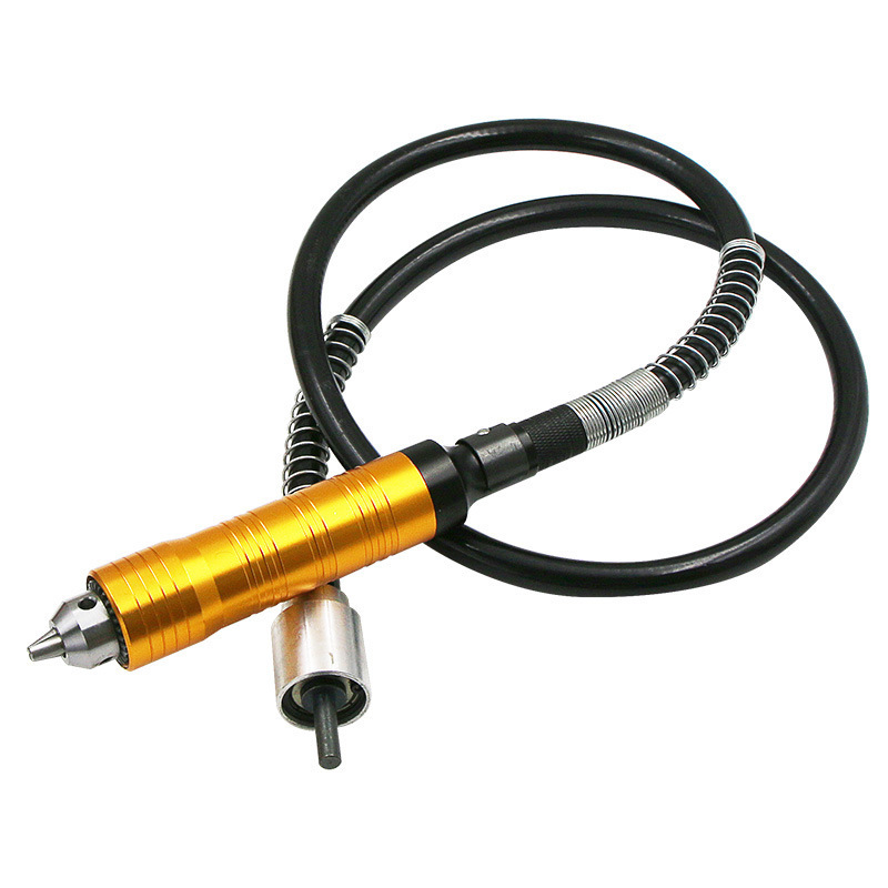 電気ドリル電気研削ハンドル付きチャック0.3-4mm/ 6.5mm吊りグラインダーハンドル部品チャックソフト軸ツール|undefined