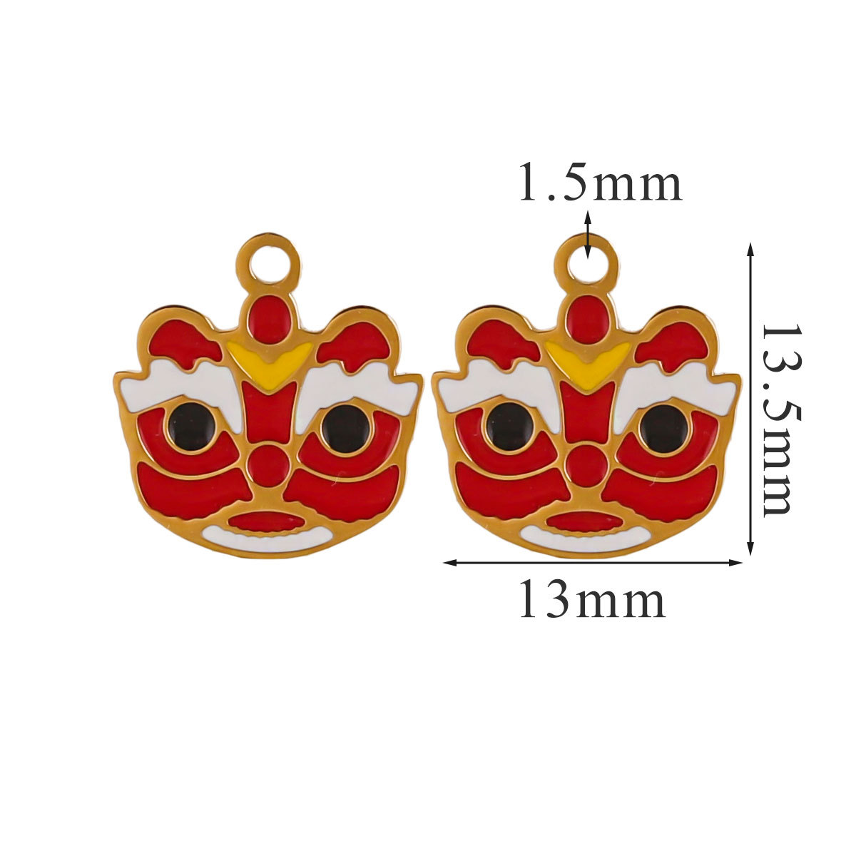 Acero inoxidable decoración de Año Nuevo colgante colgante colgante joyería DIY accesorios felicitaciones aretes collares ricos