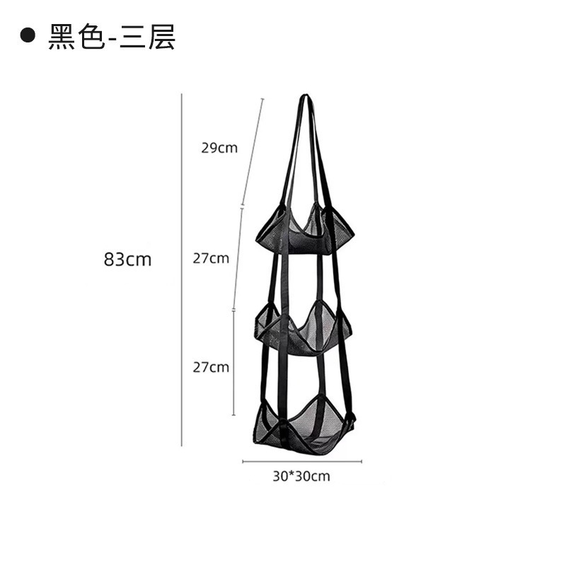 Bolsa de almacenamiento de bolsas de pelota de suspensión domésticas multicapa de diseño de malla detrás de la puerta de baloncesto, fútbol, voleibol, juguetes, bolsas de acabado