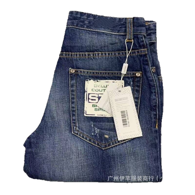 Men's Jeans Are Available Cross-Border Men's Jeans Slim Stretchy Denim Pants