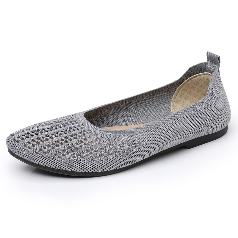 Zapatos casuales para mujer, zapatos de mujer para dropshipping transfronterizo, zapatos de malla poco profundos y versátiles, zapatos planos de punta, zapatos de moda modernos.