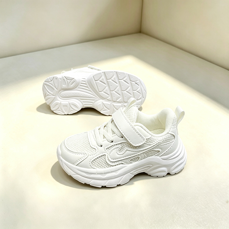 Zapatos de correr para niños, zapatos blancos transpirables, 27 - 31 yardas, zapatos deportivos de otoño para niños y niñas