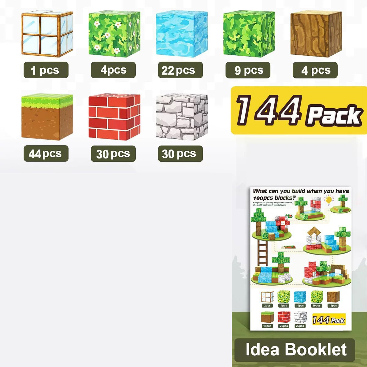 Transfronterizo My Magnet World Imán Bloques de construcción cuadrada Serie de bosque primitivo Bloques de construcción magnética Juguetes para niños