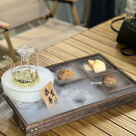 冰茶工具新中式茶馆茶室宋茶壶耐高温高硼硅冷萃茶配件套组中式