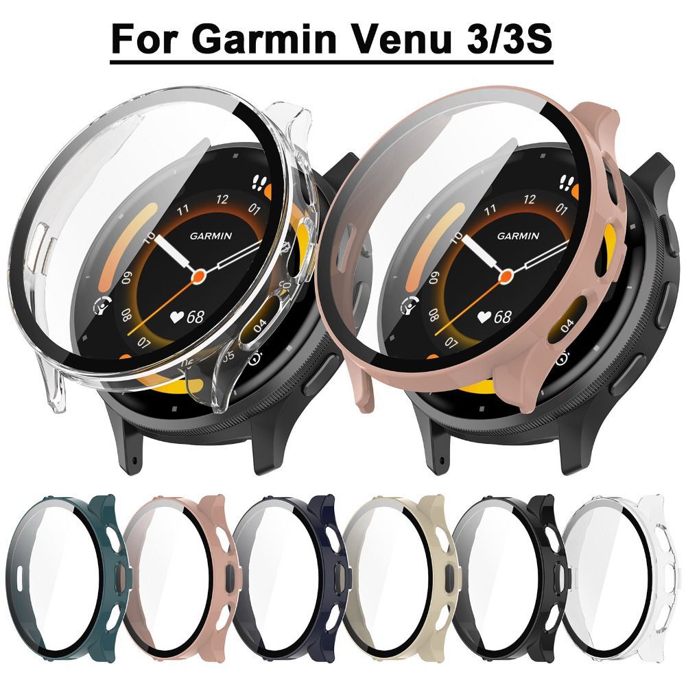 适用佳明Venu3,Venu3S 壳膜一体保护壳Garmin Venu 3 PC钢化膜套