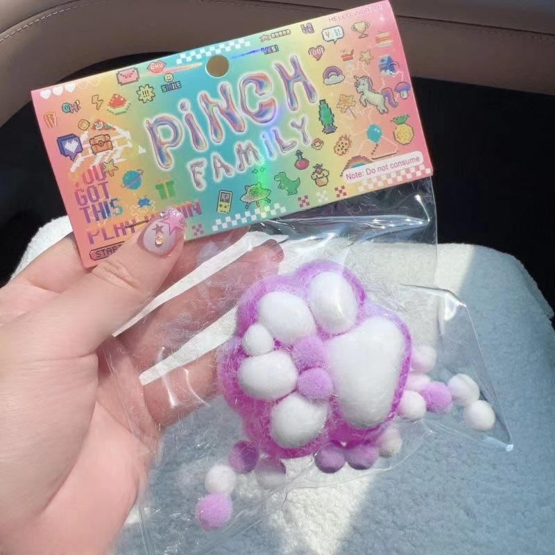 Gatito queso rebote lindo descompresión gato gato descompresión grueso juguete para estudiantes pequeño libro rojo mismo barro