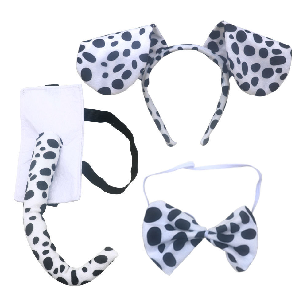 Fascia per capelli dalmata di Halloween, orecchie, guanti, gonna, travestimento per Halloween_voghion.com