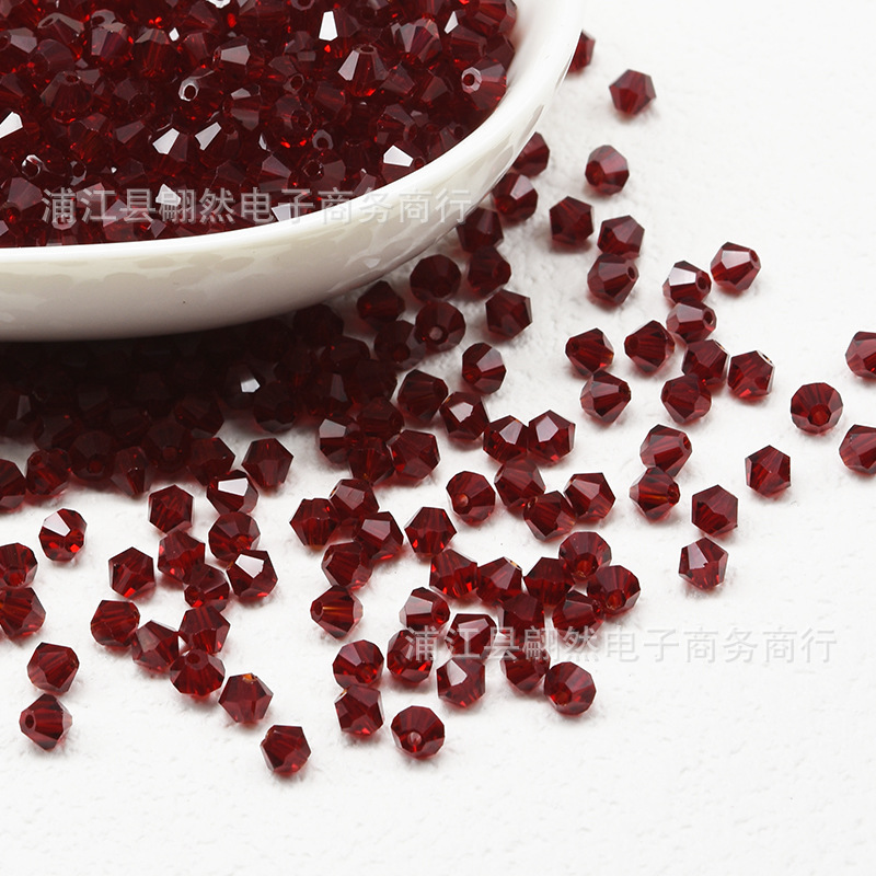 Màu đỏ đậm / Hạt kim cương boutique 3mm (100 chiếc/gói)