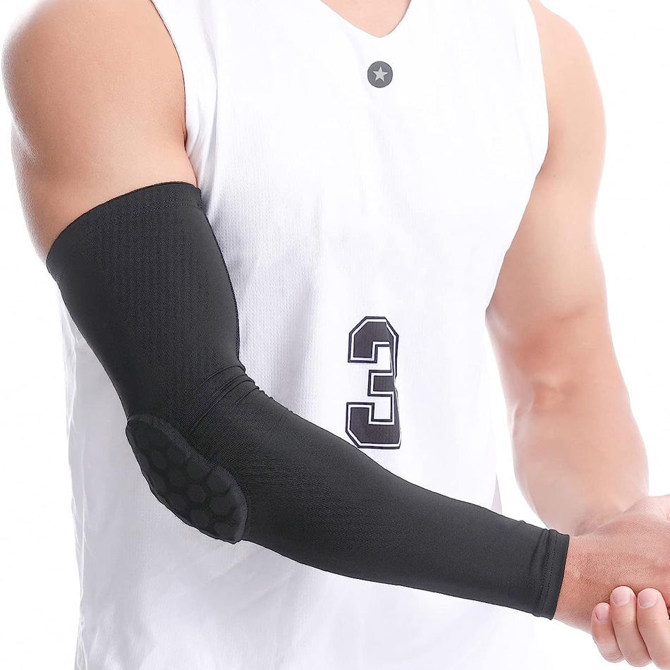Coderas de nido de abeja de baloncesto, equipo de protección deportiva profesional para adultos y niños, esponja anticolisión, protección de brazos de baile de baile, verano ultrafino