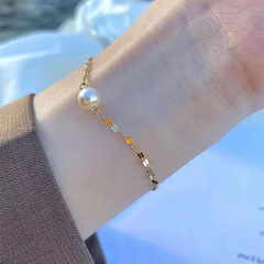 Diy真珠の部品s 925銀のブレスレットの空托の瓦の玉のブレスレットの女性は7-10mmの玉の7255を配合します。