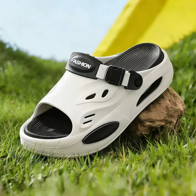 凉鞋男夏季外穿运动休闲青少年开车踩屎感两用二合一沙滩拖鞋批发