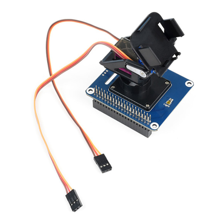 树莓派云台扩展板 I2C接口 两自由度云台 光强检测 PCA9685芯片