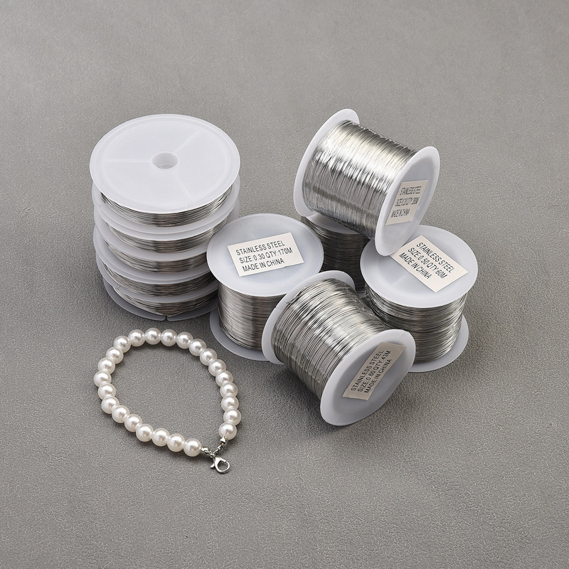 Soft Steel Wire Beading Wire Handmade DIY Steel Color Lead Beading Wire Bracelet Necklace Jewelry Wire Jewelry Accessories