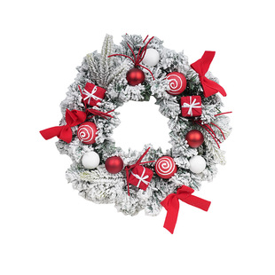 Christmas Decoration Christmas Wreath 30Cm/40Cm Window Ornaments Hanging Hotel Company Decoration Cross-Border E-Commerce