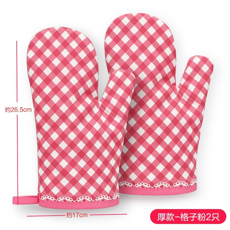 Guantes de aislamiento térmico a prueba de quemaduras y engrosamiento horno de microondas para hornear barbacoa de silicona especial resistente a altas temperaturas horno de cocina a prueba de calor doméstico