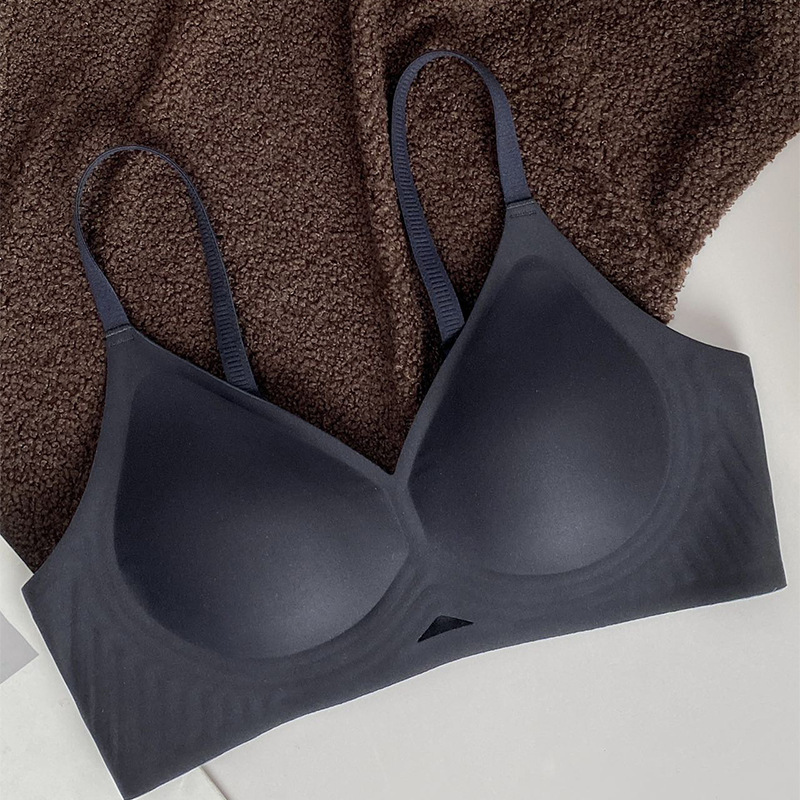 5501 ropa interior de jalea sin marcas para mujeres pechos pequeños delgados se reúnen sin anillo de acero para sostener la parte superior del pecho contra la caída del bra verano