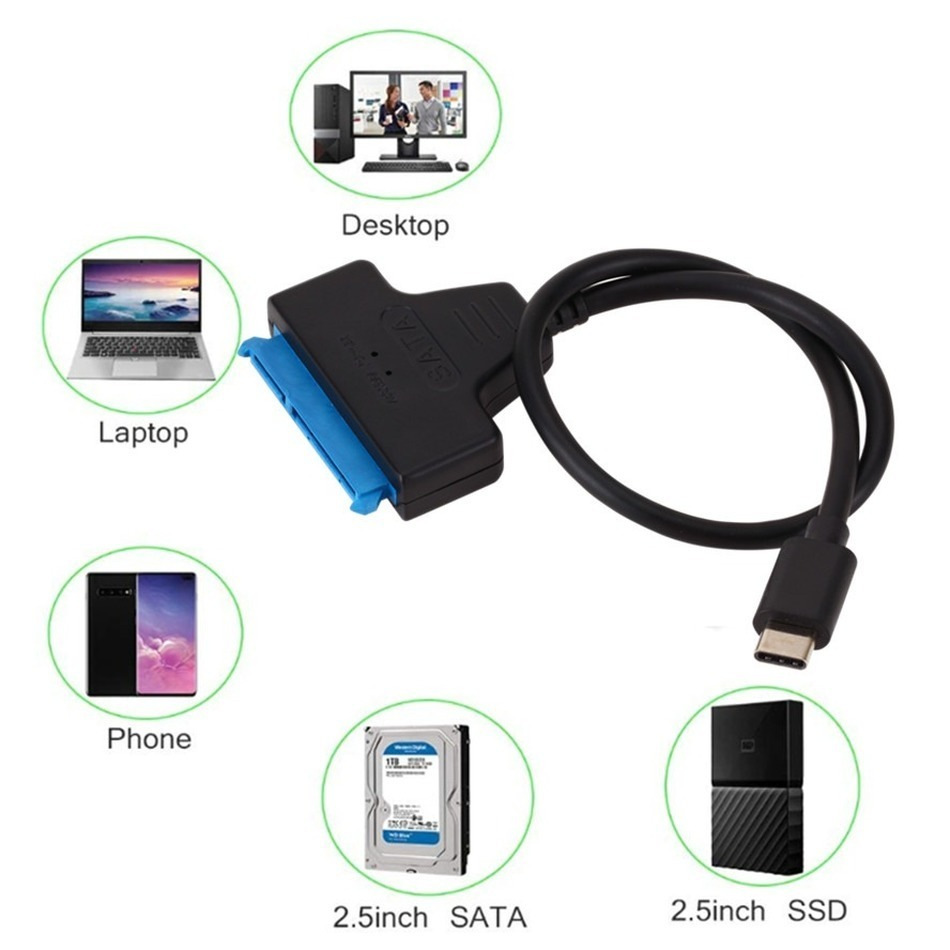TYPE-C USB 3.1 ke Sata perangkat keras Desktop yang mudah