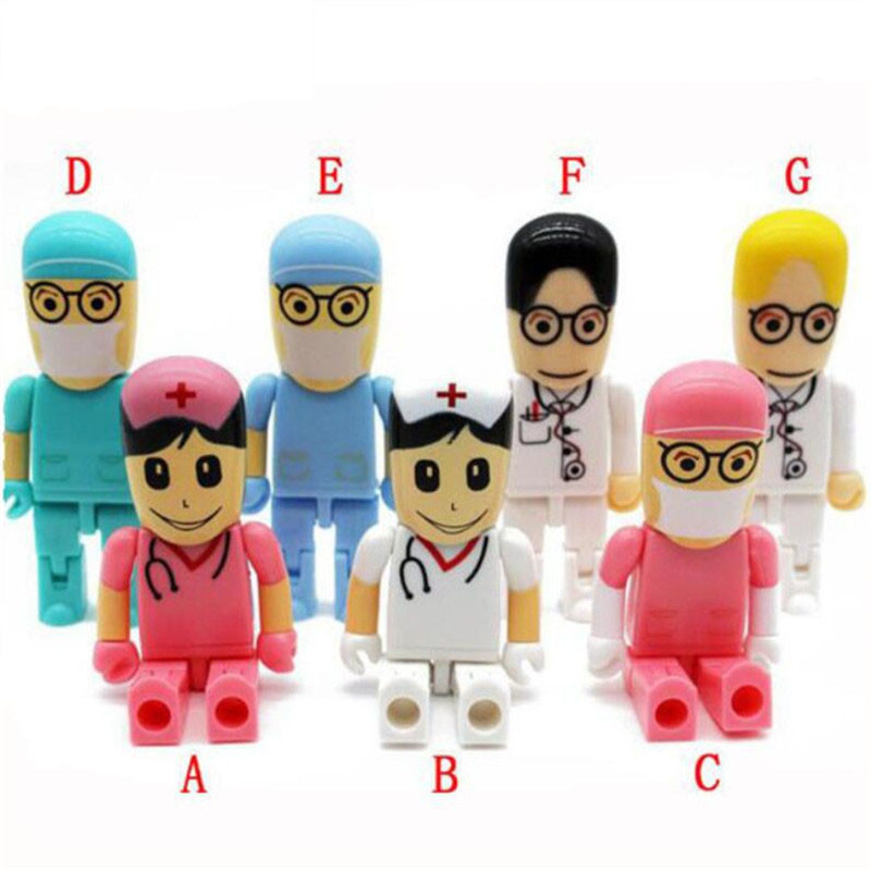 Factory Direct Delivery Mini USB Flash Drive Doctor Nurse Creative USB Flash Drive 64g Large Capacity USB Flash Drive Wholesale 32g Logo USB Flash Drive