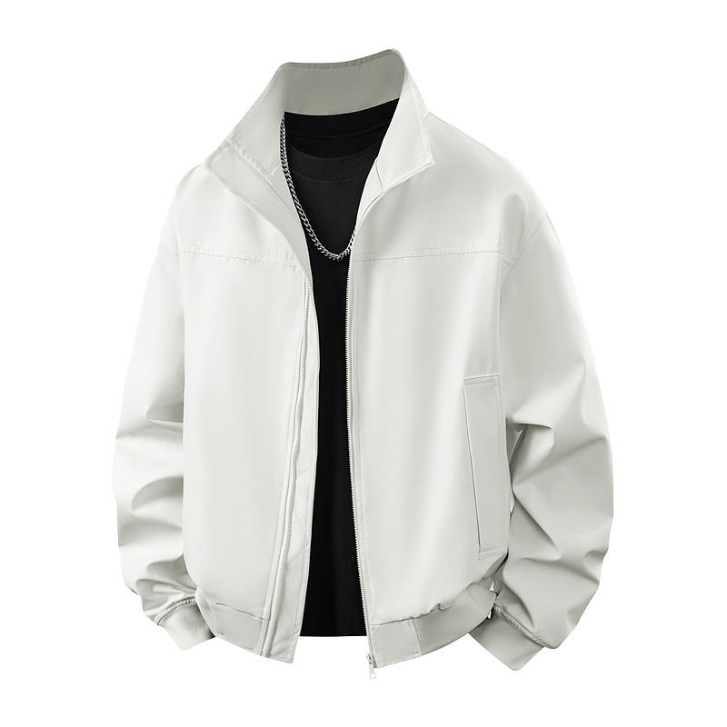 Casual chaqueta de cuello vertical de estilo americano transfronterizo primavera y otoño chaqueta holgada coreana chaqueta de tendencia de hombre chaqueta de tamaño grande