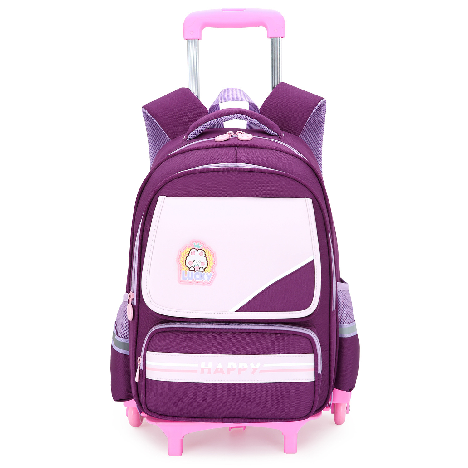 Mochila extraíble de gran capacidad para niños entrega de una sola pieza Mochila de la carretilla que sube del nuevo estilo natural de los pescados para las muchachas de la escuela primaria y secundaria